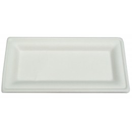 Plat rectangular compostable premium pack 10u