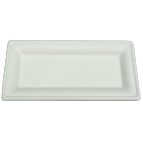 Plat rectangular compostable premium pack 10u