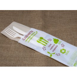 Joc de 2 coberts compostables