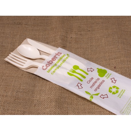 Joc de 3 coberts compostables